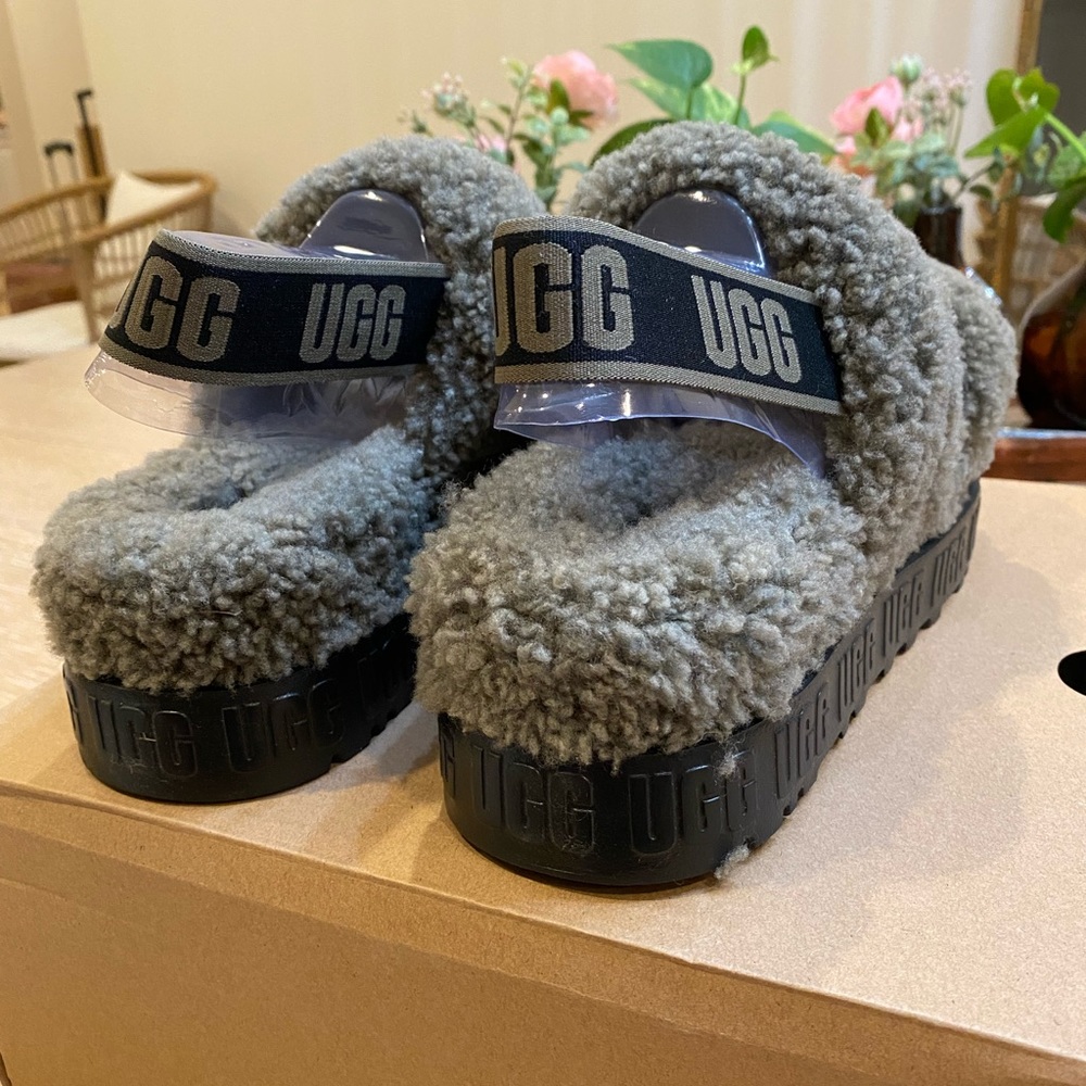 UGG oh Fluffita sandals shoes fluffy sterling slingback burnt olive - Picture 8 of 15
